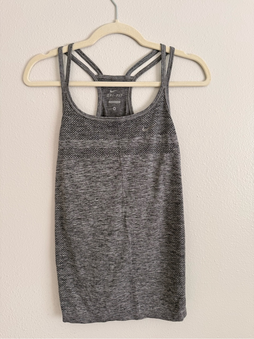 Nike Gray Dri-FIT Double-Strap Performance Tank